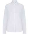 H583 Henbury Ladies Long Sleeved Cotton Feel Coolplus® Shirt White colour image